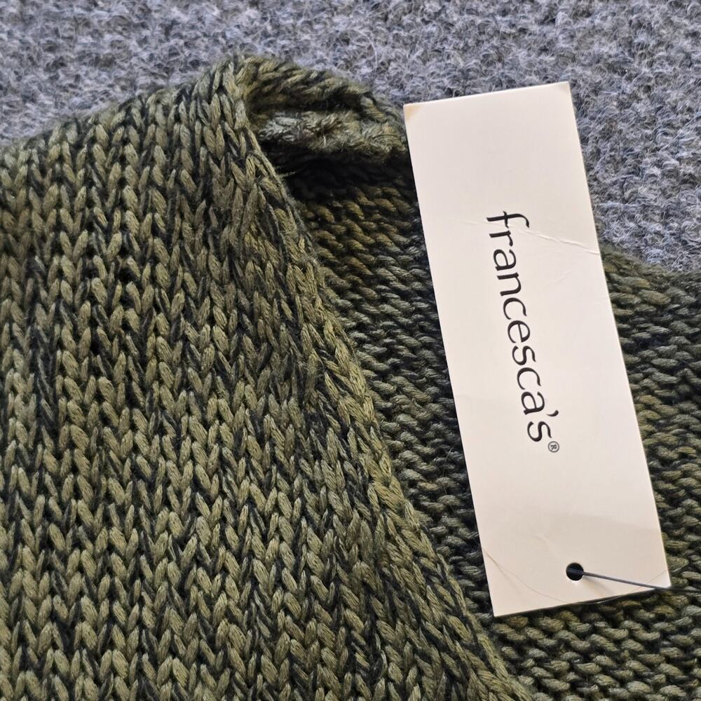 Cupcake Clothing Sweater Womens Size XS Green Chunky Knit Elbow Patches Casual - Picture 4 of 10